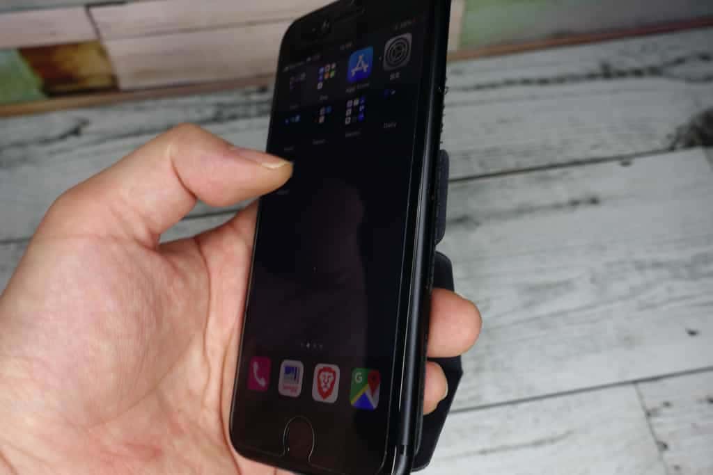 スマホ指通し